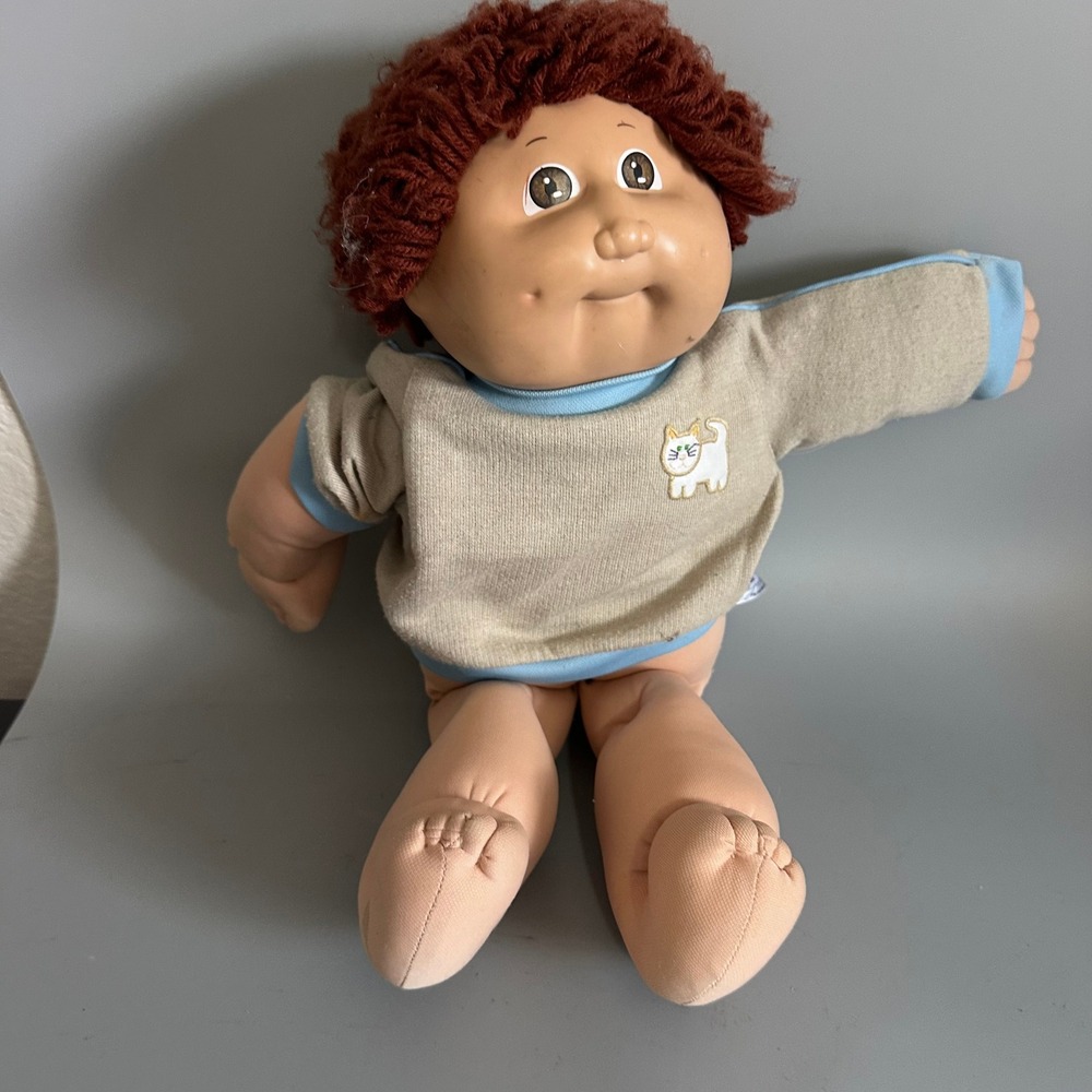Vintage 1984 Cabbage Patch Kids Doll Xavier Roberts Green Signature Coleco Boy